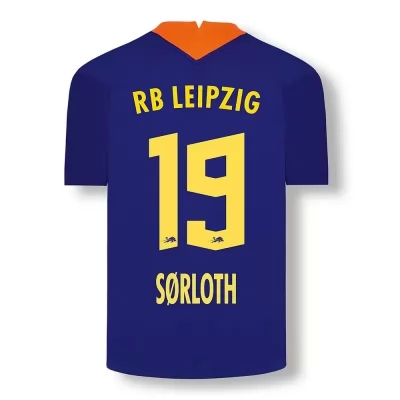 Kinder Fußball Alexander Sorloth #19 Ausweichtrikot Elektrisches Blau Trikot 2020/21 Hemd