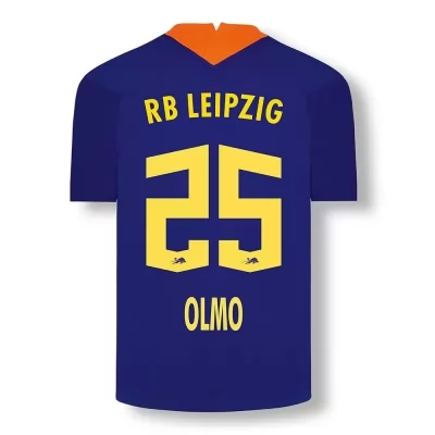 Kinder Fußball Dani Olmo #25 Ausweichtrikot Elektrisches Blau Trikot 2020/21 Hemd
