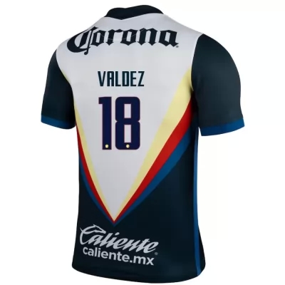 Kinder Fußball Bruno Valdez #18 Auswärtstrikot Weiß Trikot 2020/21 Hemd