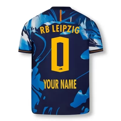 Kinder Fußball Dein Name #0 UEFA Weiß Blau Trikot 2020/21 Hemd