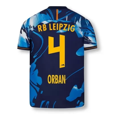 Kinder Fußball Willi Orban #4 UEFA Weiß Blau Trikot 2020/21 Hemd