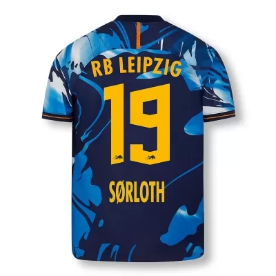Kinder Fußball Alexander Sorloth #19 Uefa Weiß Blau Trikot 2020/21 Hemd