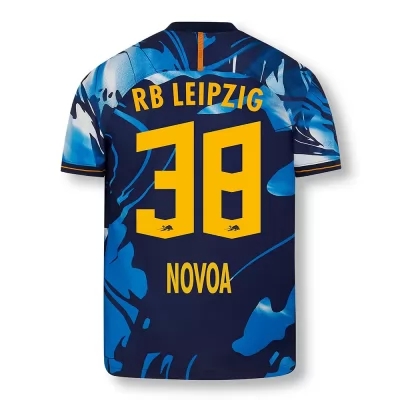 Kinder Fußball Hugo Novoa #38 Uefa Weiß Blau Trikot 2020/21 Hemd