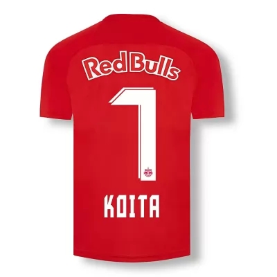 Kinder Fußball Sekou Koita #7 Heimtrikot Rot Trikot 2020/21 Hemd
