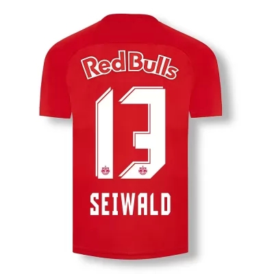 Kinder Fußball Nicolas Seiwald #13 Heimtrikot Rot Trikot 2020/21 Hemd