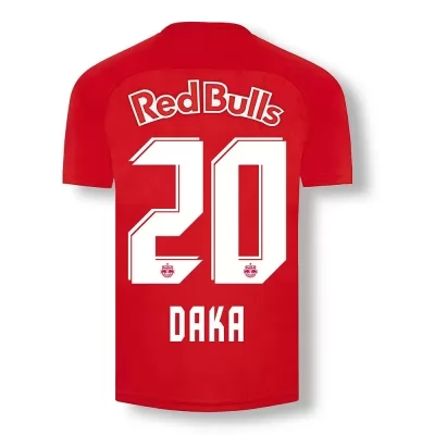 Kinder Fußball Patson Daka #20 Heimtrikot Rot Trikot 2020/21 Hemd