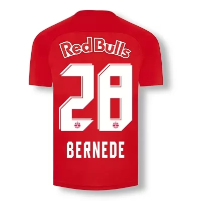 Kinder Fußball Antoine Bernede #28 Heimtrikot Rot Trikot 2020/21 Hemd