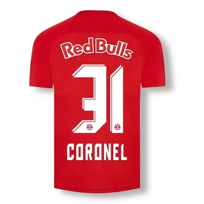Kinder Fußball Carlos Miguel Coronel #31 Heimtrikot Rot Trikot 2020/21 Hemd