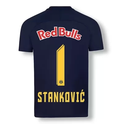 Kinder Fußball Cican Stankovic #1 Ausweichtrikot Dunkelblau Gelb Trikot 2020/21 Hemd