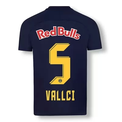 Kinder Fußball Albert Vallci #5 Ausweichtrikot Dunkelblau Gelb Trikot 2020/21 Hemd