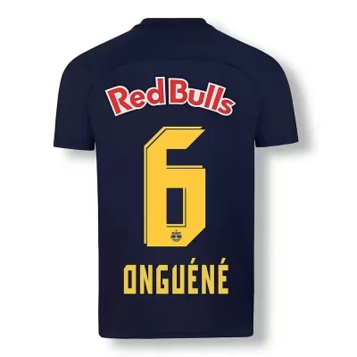 Kinder Fußball Jerôme Onguene #6 Ausweichtrikot Dunkelblau Gelb Trikot 2020/21 Hemd