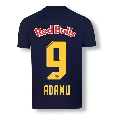 Kinder Fußball Chukwubuike Adamu #9 Ausweichtrikot Dunkelblau Gelb Trikot 2020/21 Hemd