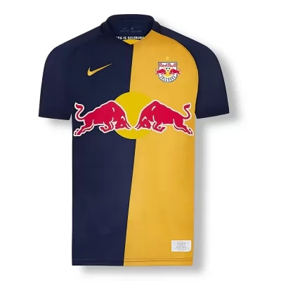 Kinder Fußball Dominik Szoboszlai #14 Ausweichtrikot Dunkelblau Gelb Trikot 2020/21 Hemd