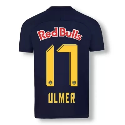 Kinder Fußball Andreas Ulmer #17 Ausweichtrikot Dunkelblau Gelb Trikot 2020/21 Hemd