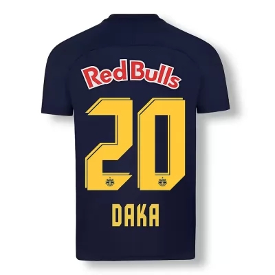 Kinder Fußball Patson Daka #20 Ausweichtrikot Dunkelblau Gelb Trikot 2020/21 Hemd