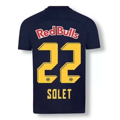 Kinder Fußball Oumar Solet #22 Ausweichtrikot Dunkelblau Gelb Trikot 2020/21 Hemd