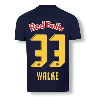 Kinder Fußball Alexander Walke #33 Ausweichtrikot Dunkelblau Gelb Trikot 2020/21 Hemd