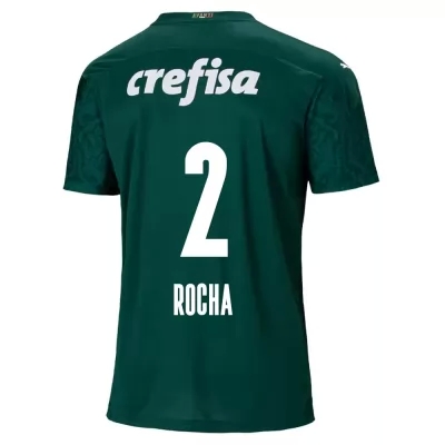 Kinder Fußball Marcos Rocha #2 Heimtrikot Grün Trikot 2020/21 Hemd