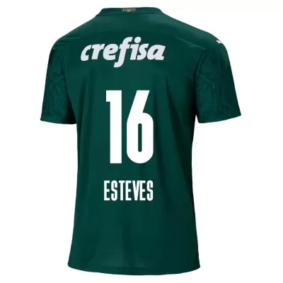 Kinder Fußball Lucas Esteves #16 Heimtrikot Grün Trikot 2020/21 Hemd