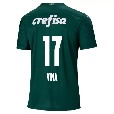 Kinder Fußball Matias Vina #17 Heimtrikot Grün Trikot 2020/21 Hemd