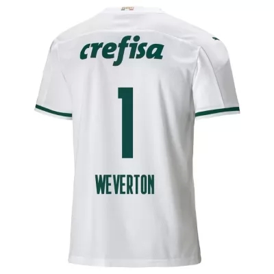 Kinder Fußball Weverton #1 Auswärtstrikot Weiß Trikot 2020/21 Hemd