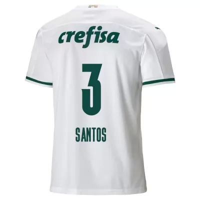 Kinder Fußball Emerson Santos #3 Auswärtstrikot Weiß Trikot 2020/21 Hemd