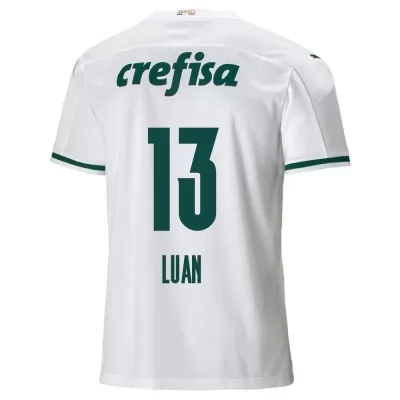 Kinder Fußball Luan #13 Auswärtstrikot Weiß Trikot 2020/21 Hemd