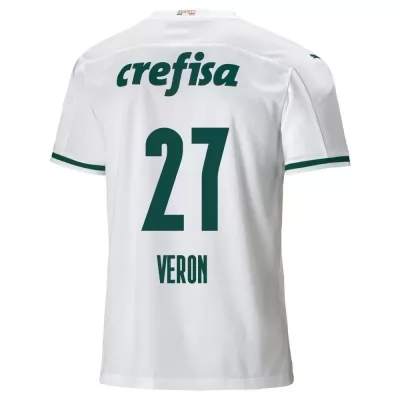 Kinder Fußball Gabriel Veron #27 Auswärtstrikot Weiß Trikot 2020/21 Hemd