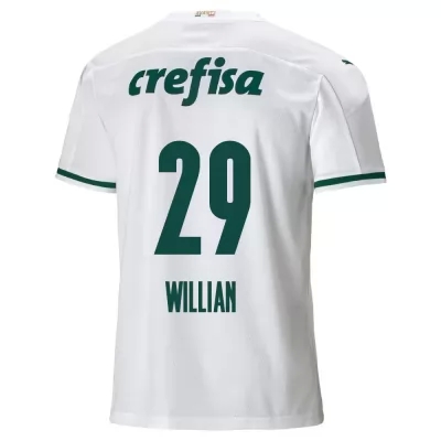 Kinder Fußball Willian #29 Auswärtstrikot Weiß Trikot 2020/21 Hemd