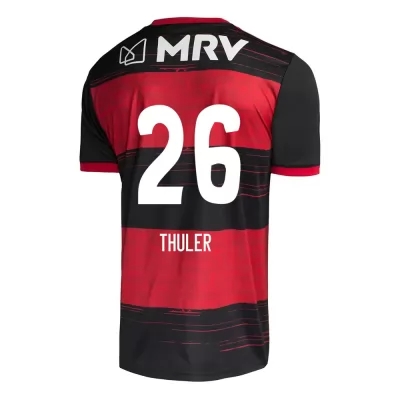 Kinder Fußball Thuler #26 Heimtrikot Rot Schwarz Trikot 2020/21 Hemd