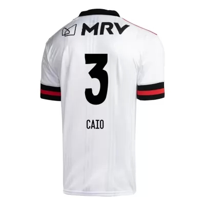 Kinder Fußball Rodrigo Caio #3 Auswärtstrikot Weiß Trikot 2020/21 Hemd
