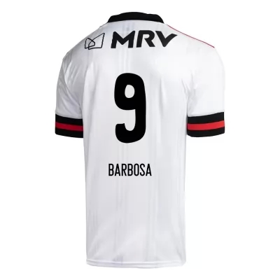 Kinder Fußball Gabriel Barbosa #9 Auswärtstrikot Weiß Trikot 2020/21 Hemd