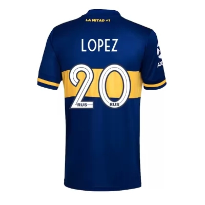 Kinder Fußball Lisandro Lopez #20 Heimtrikot Königsblau Trikot 2020/21 Hemd