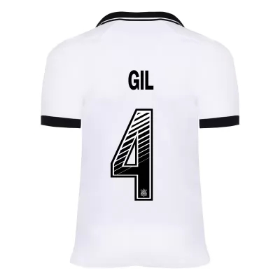 Kinder Fußball Gil #4 Heimtrikot Weiß Trikot 2020/21 Hemd