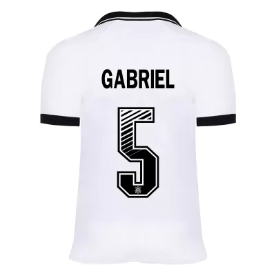 Kinder Fußball Gabriel #5 Heimtrikot Weiß Trikot 2020/21 Hemd