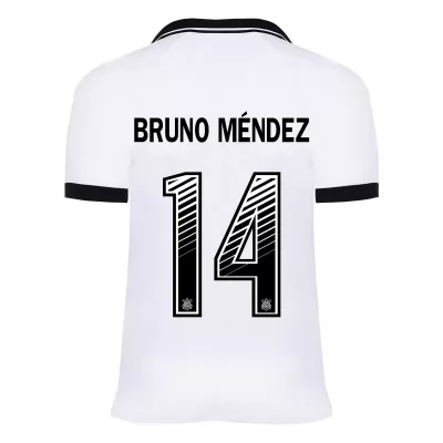 Kinder Fußball Bruno Mendez #14 Heimtrikot Weiß Trikot 2020/21 Hemd