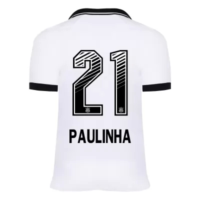Kinder Fußball Paulinha #21 Heimtrikot Weiß Trikot 2020/21 Hemd
