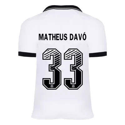 Kinder Fußball Matheus Davo #33 Heimtrikot Weiß Trikot 2020/21 Hemd