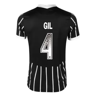 Kinder Fußball Gil #4 Auswärtstrikot Schwarz Trikot 2020/21 Hemd
