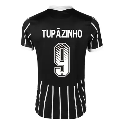 Kinder Fußball Tupazinho #9 Auswärtstrikot Schwarz Trikot 2020/21 Hemd