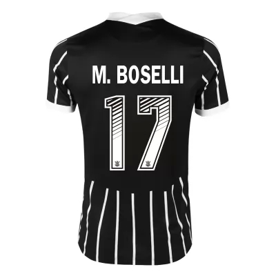 Kinder Fußball Mauro Boselli #17 Auswärtstrikot Schwarz Trikot 2020/21 Hemd