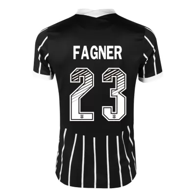 Kinder Fußball Fagner #23 Auswärtstrikot Schwarz Trikot 2020/21 Hemd