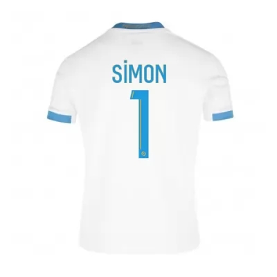 Kinder Fußball Simon Ngapandouetnbu #1 Heimtrikot Weiß Blau Trikot 2020/21 Hemd