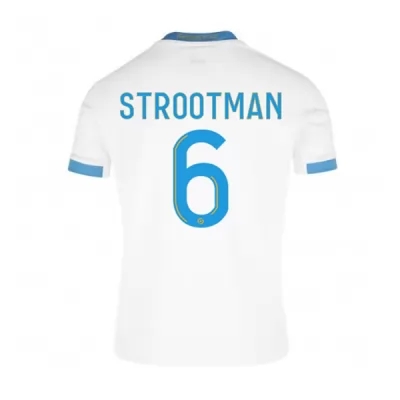 Kinder Fußball Kevin Strootman #6 Heimtrikot Weiß Blau Trikot 2020/21 Hemd