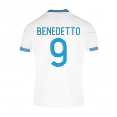 Kinder Fußball Dario Benedetto #9 Heimtrikot Weiß Blau Trikot 2020/21 Hemd