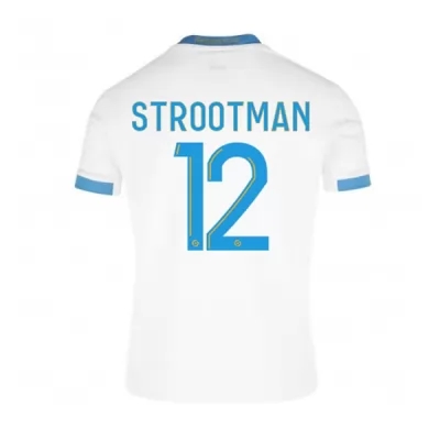Kinder Fußball Kevin Strootman #12 Heimtrikot Weiß Blau Trikot 2020/21 Hemd