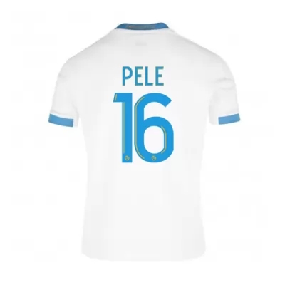 Kinder Fußball Yohann Pele #16 Heimtrikot Weiß Blau Trikot 2020/21 Hemd