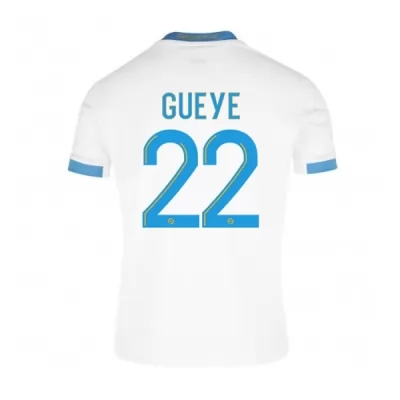 Kinder Fußball Pape Gueye #22 Heimtrikot Weiß Blau Trikot 2020/21 Hemd
