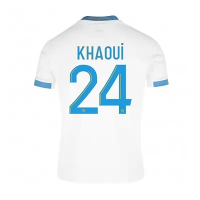 Kinder Fußball Saîf-eddine Khaoui #24 Heimtrikot Weiß Blau Trikot 2020/21 Hemd