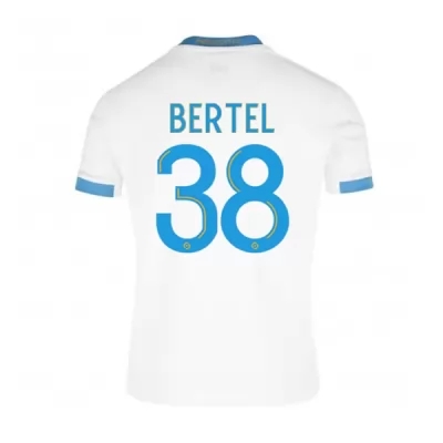 Kinder Fußball Ugo Bertelli #38 Heimtrikot Weiß Blau Trikot 2020/21 Hemd